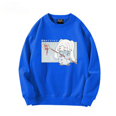 Women's Anime Print Crew Neck Sweatshirt