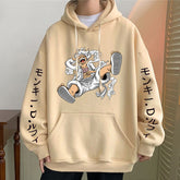 Unisex Luffy Fifth Gear Printed Anime Casual Hoodie