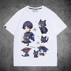 Unisex Game Cat Cotton Short-sleeved T-shirt