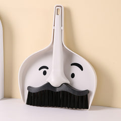 Moustache Dustpan and Brush Set