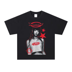 Hyein Haerin Minji Hanni Danielle Printed Short Sleeve T-Shirt