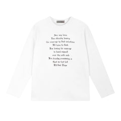 SHINYU Same Letter Long-sleeved T-shirt