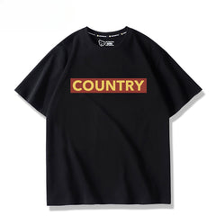 Unisex Anime Letter Cos Short-sleeved T-shirt