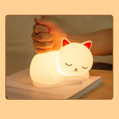 Soft Cat Silicone Pat Night Light