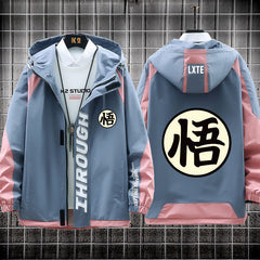 Men's Goku Letter Zipper Thin Jacket