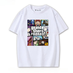 Men's and Women's Anime Cotton Short-sleeved T-shirt