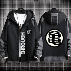 Men's Goku Letter Zipper Thin Jacket
