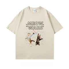 Trendy Funny Comic Cat Short Sleeve T-Shirt