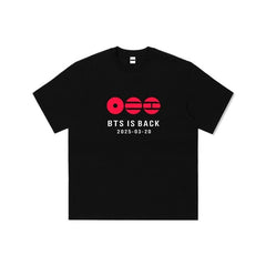 BTS IS BACK Short-sleeved Cotton T-shirt