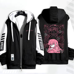 Unisex Anime Cos Zipper Hooded Jacket