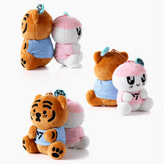 Kpop Cartoon Tiger Rabbit Plush Toy Doll Pendant