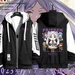 Casual Anime Pattern Print Cardigan Hoodie