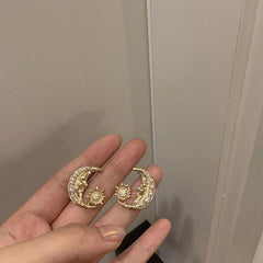Crescent Moon & Star Earrings