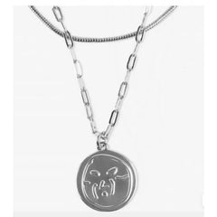 Hot Kpop MANIAC Double Layer Chain Necklace