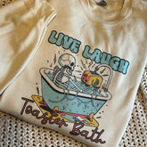 Toaster Bath Print Crewneck Sweatshirt