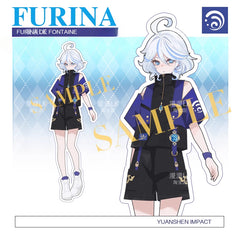 Women's Furina Game Short Sleeve T-Shirt Shorts Set