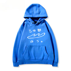 Casual Anime Print Pullover Hoodie