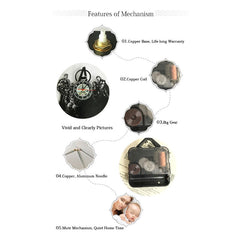 3D Hollowed Out Vinyl Shape Wall Clock