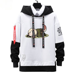 Unisex Trendy Game Color Block Loose Hoodie