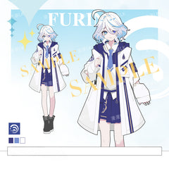 Game Furina Cos Trench Coat Pants Set