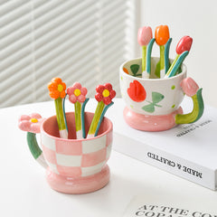 Garden Stirring Tulip & Flower Spoon Set