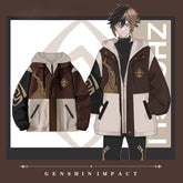 Unisex Cool Zhongli Zip Up Jacket Costume
