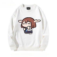 Women's Anime Print Crew Neck Sweatshirt