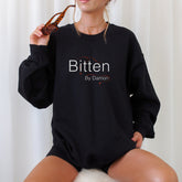 Bitten By Damon Print Crewneck Sweatshirt
