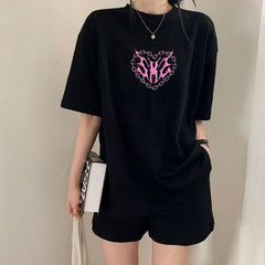 SKZ Metallic Neo Style Heart T-Shirt