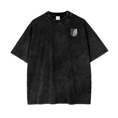 Unisex Anime Graffiti Cotton Washed T-Shirt