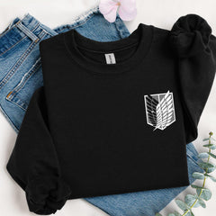 Unisex Wings of Freedom Print Crewneck Sweatshirt