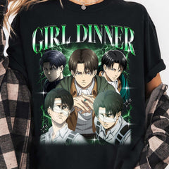Levi Ackerman Girl Dinner Graphic T-Shirt