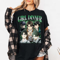 Levi Ackerman Girl Dinner Graphic T-Shirt