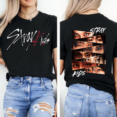 SKZ Logo Eyes Printed T-Shirt Top