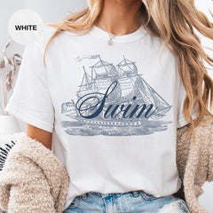 Swim Graphic Print Aesthetic T-Shirt