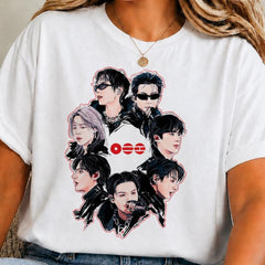 BANGTAN Inspired Graphic White T-shirt