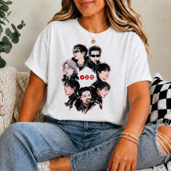 BANGTAN Inspired Graphic White T-shirt