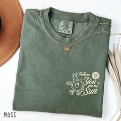 Into the Sun Lyrics Graphic Trendy Army Tee