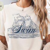 Swim Graphic Print Aesthetic T-Shirt
