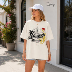 SKZ World Tour Run It Printed T-Shirt Top