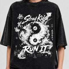 Vintage SKZ Run It World Tour Washed Tee