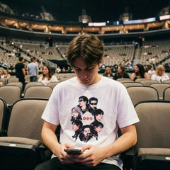 BANGTAN Inspired Graphic White T-shirt