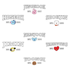 Unisex JIMIN Characters Pullover Sweatshirt