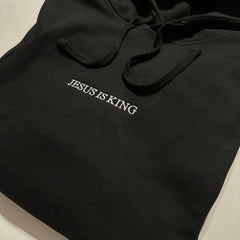 Jesus is King Embroidered Hoodie