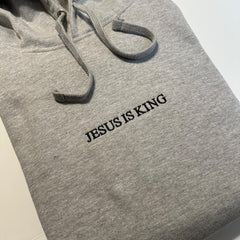 Jesus is King Embroidered Hoodie