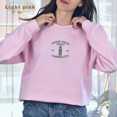 Mystic Falls Virginia Embroidered Sweatshirt