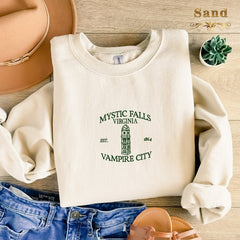 Mystic Falls Virginia Embroidered Sweatshirt