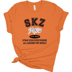 Cute Kpop Logo Print Loose T-shirt