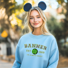 Unisex Bruce Banner Letter Printed Hoodie