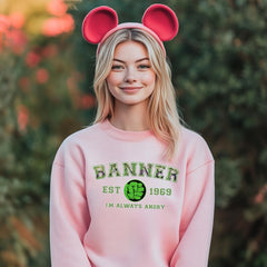 Unisex Bruce Banner Letter Printed Hoodie